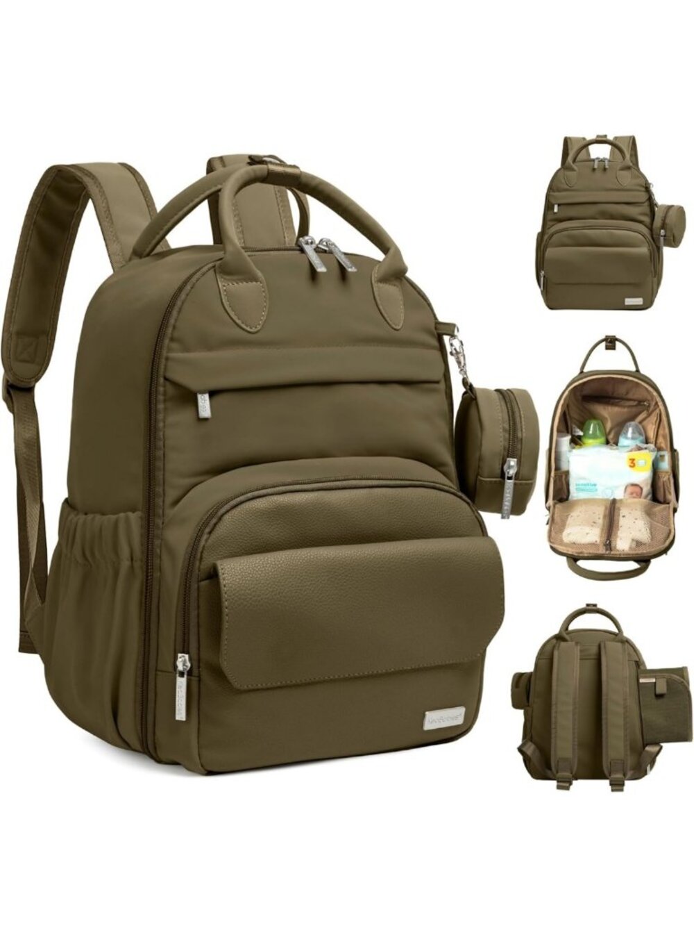 Multifunctional Waterproof Diaper Bag Backpack - Compact 18L, Unisex, Travel